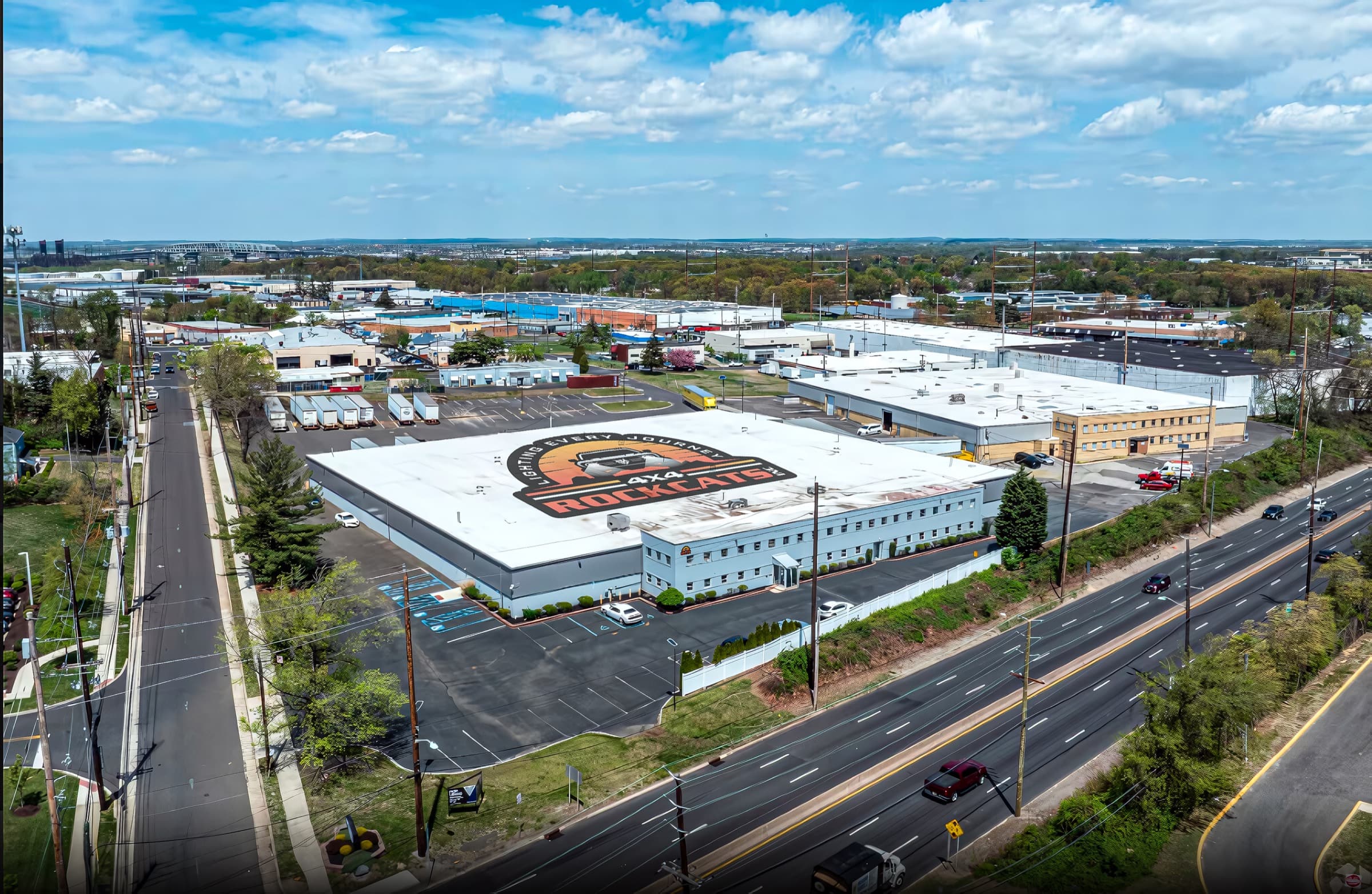 Rockcats warehouse aerial view in Pennsauken, NJ