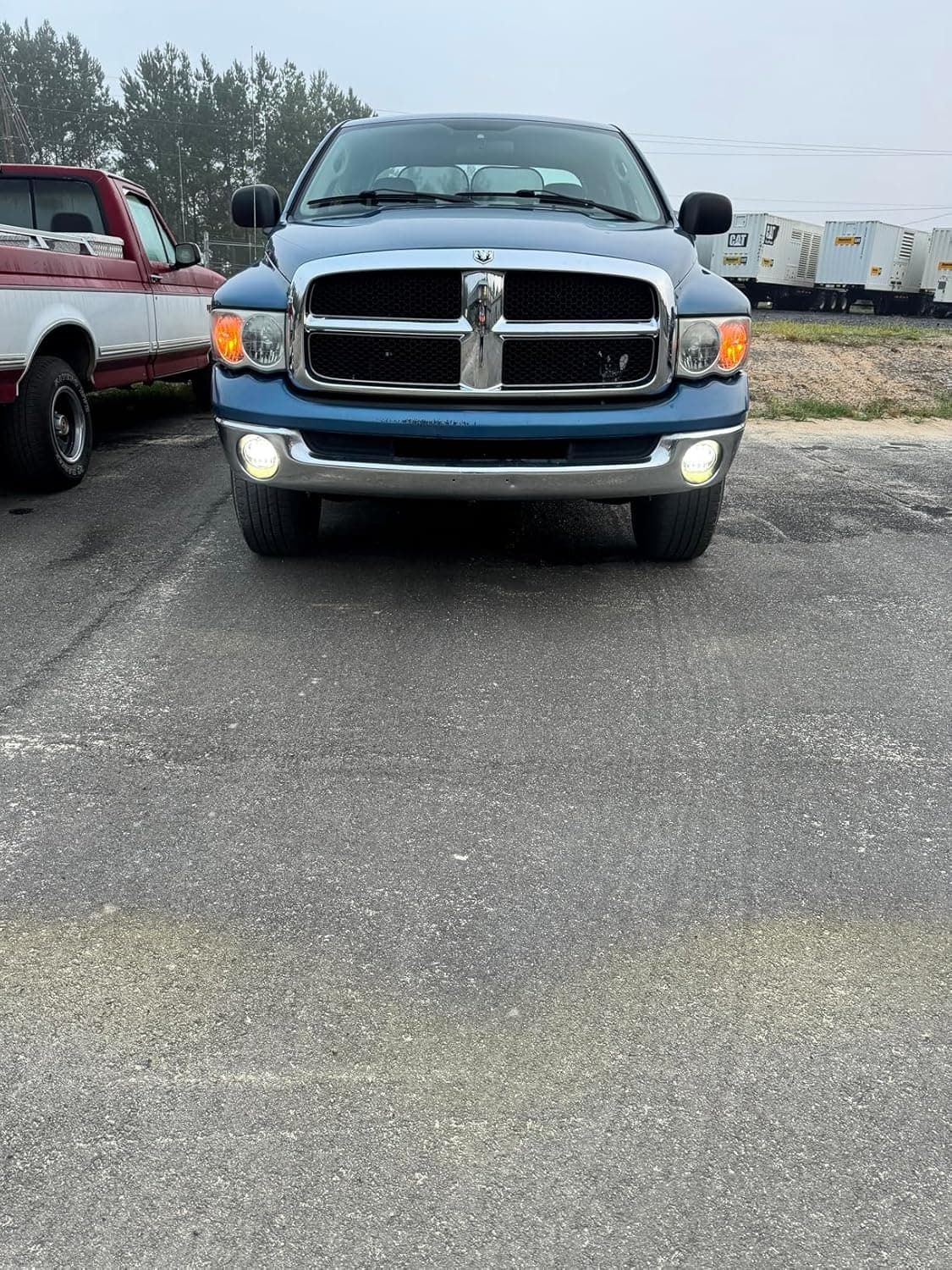 Truck front end with LED fog lights