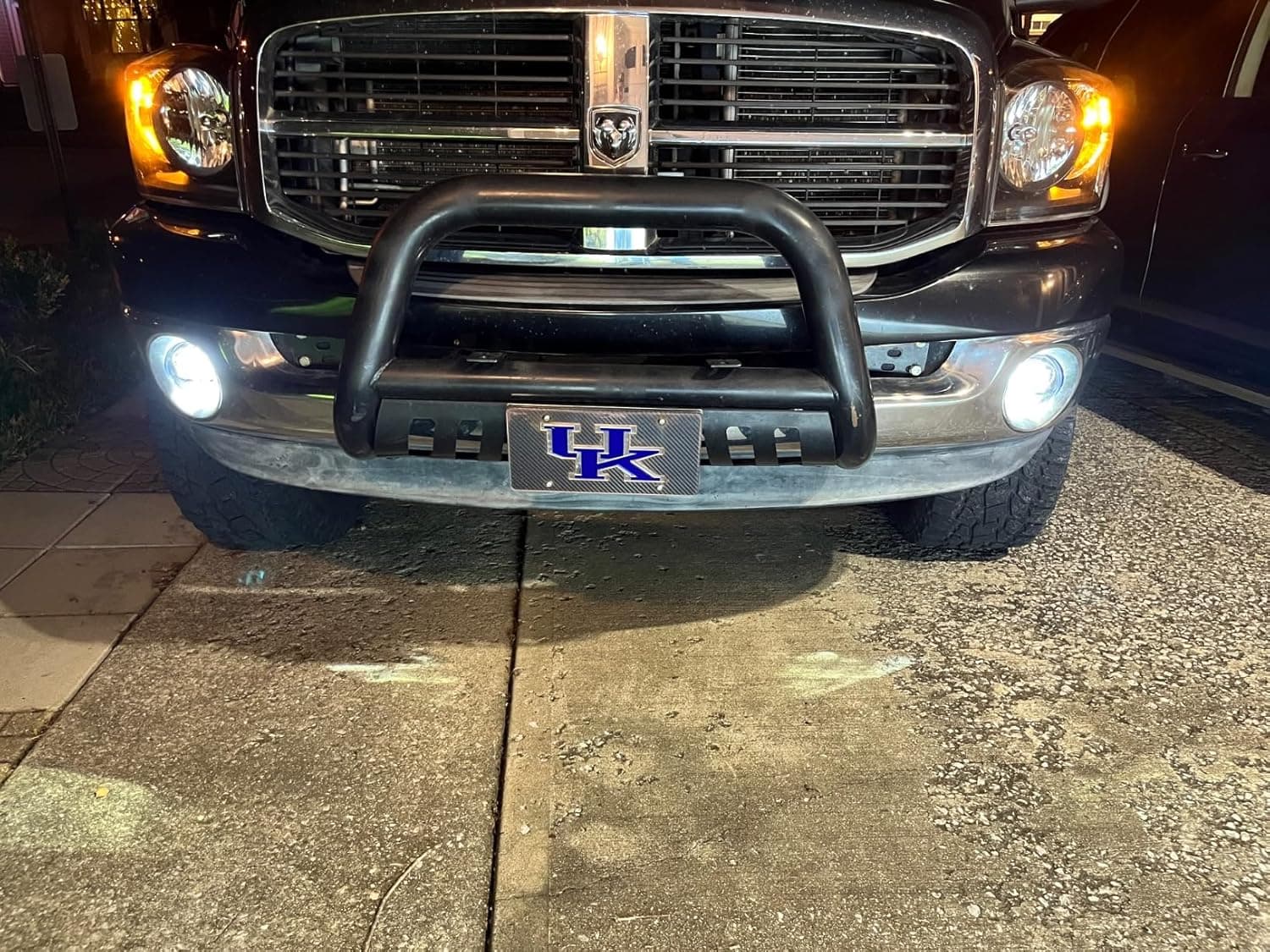 LED fog lights installed on a truck