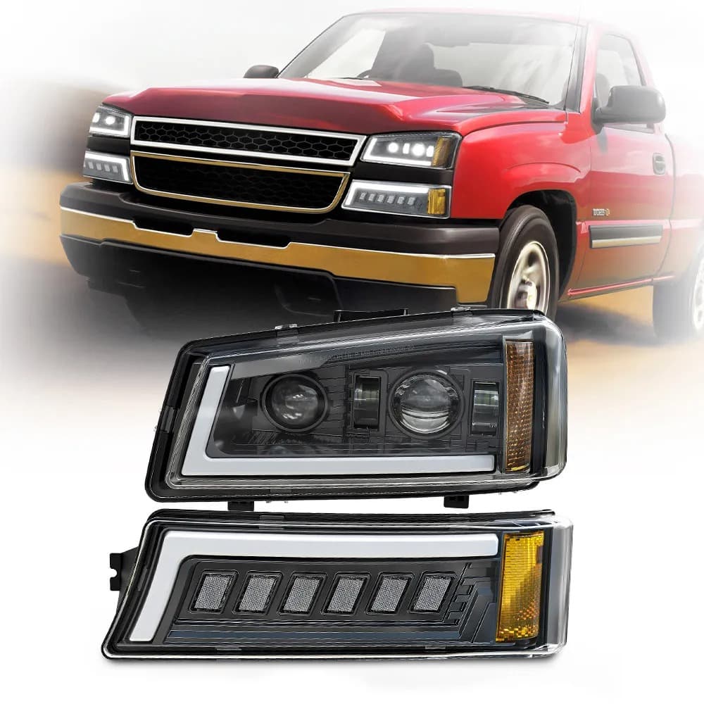 Chevy Avalanche/Silverado 2003+ LED Headlights