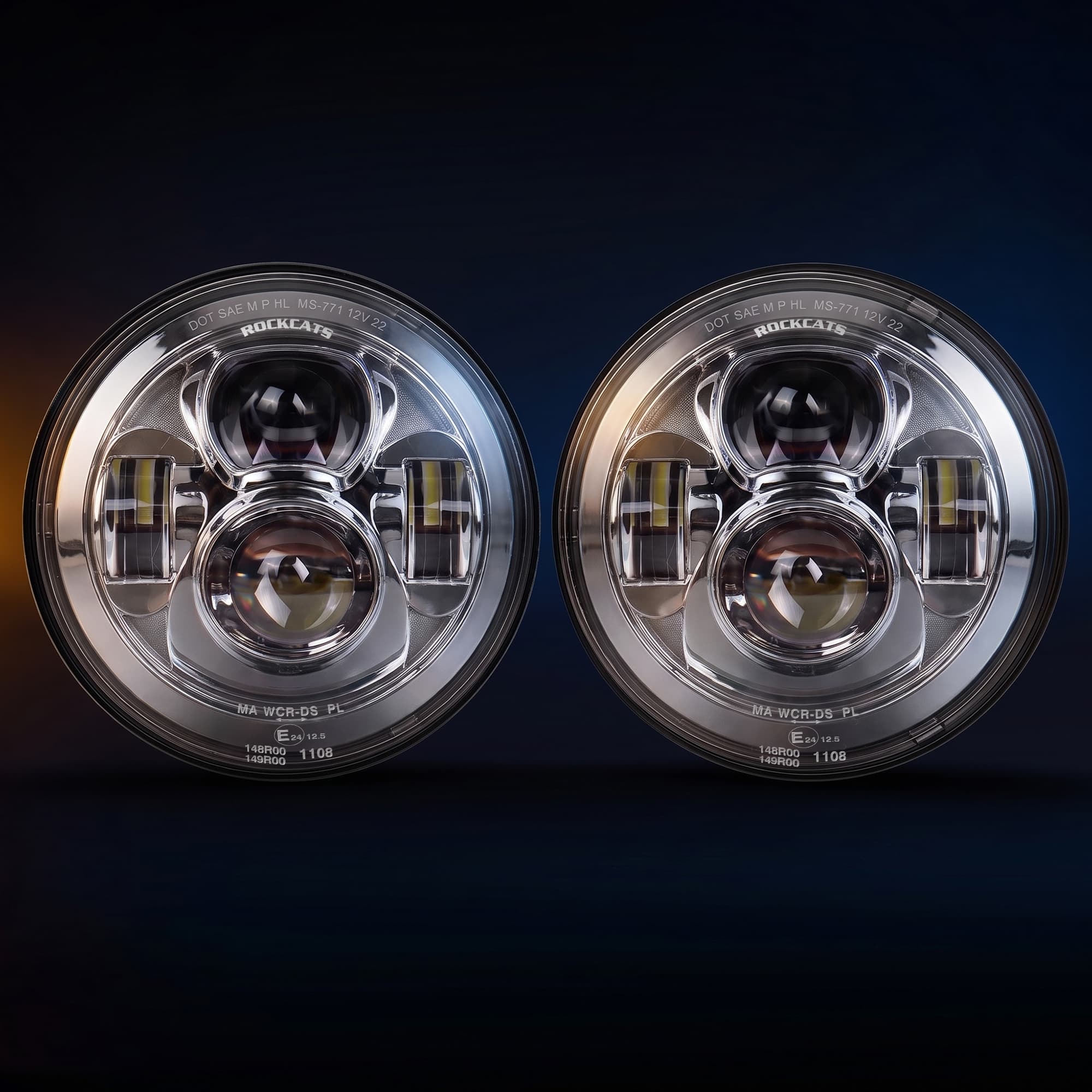 RK-JK-HC08-CHN — Chrome headlight pair, no DRL