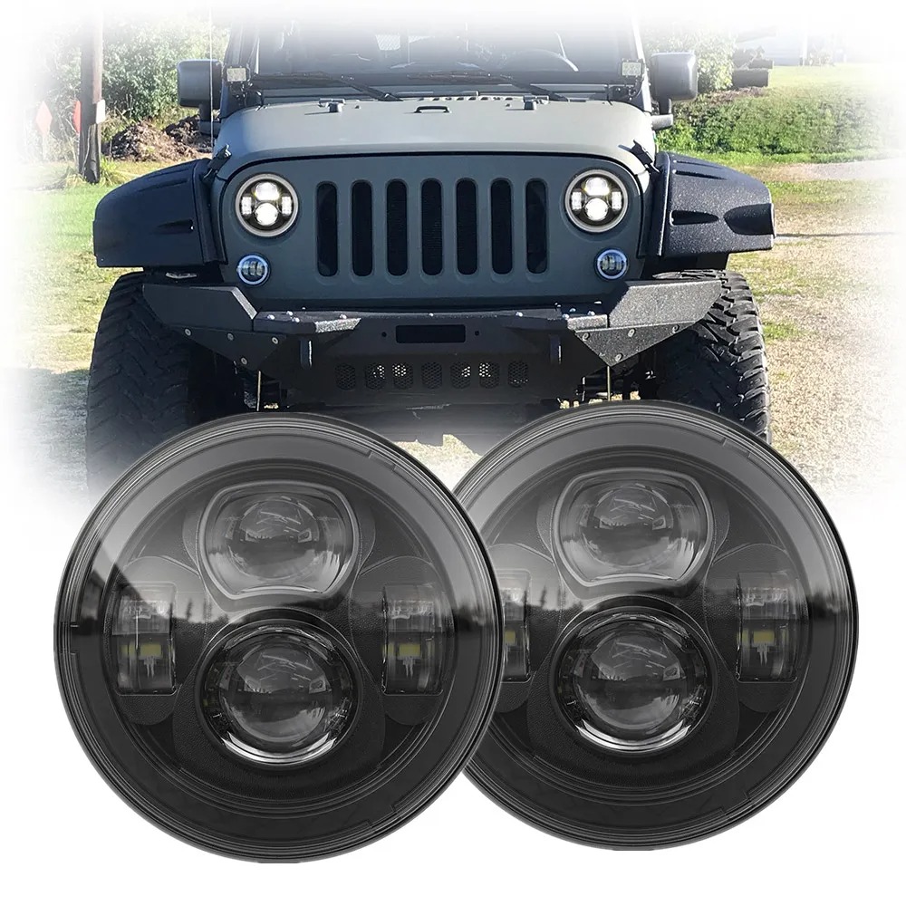 1997-2017 Jeep Wrangler LED Headlight view 3