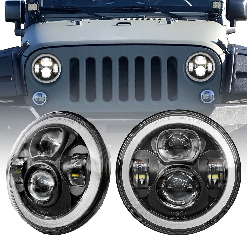 1997-2017 Jeep Wrangler LED Headlight view 2